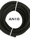 WoWAutoPart AN10 Braided Nylon and Stainless Steel Oil Fuel Hose Line Black