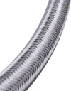 WoWAutoPart AN8 Braided Stainless Steel PTFE Racing Hose Silver