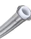 WoWAutoPart AN6 Braided Stainless Steel PTFE Racing Hose Silver