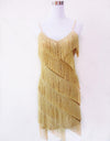 Vintage 1920s Great Gatsby Dress Tiered Fringe Flapper Dress Charleston Party Fancy Dress Costumes Sexy C-Neck Mini Sequin Dress