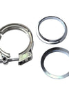 WoWAutoPart Stainless Steel Exhaust V-Band Clamp Quick Release Mild Steel Flat Flanges