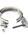 WoWAutoPart Stainless Steel Exhaust V-Band Clamp Quick Release Mild Steel Flat Flanges