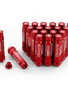 M12X1.5 20 Pcs 326 Power Racing Red Alloy Aluminum 90MM Wheel Lug Nut With Crown Caps For Honda Toyota RS-LN039