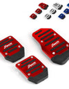 3Pcs Aluminum Car Manual Series Automatic Brake Accelerator Non-slip Foot Rest Pedal Pad Cover Car Accessories RS-ENL018