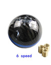 Mugen Power 6 Speed Racing Gear Shift knob Black Carbon Fiber With Red Line Or Blue Line RS-SFN013