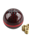 Mugen Power 6 Speed Racing Gear Shift knob Black Carbon Fiber With Red Line Or Blue Line RS-SFN013
