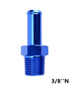 WoWAutoPart NPT Straight To OD Hose End Barb Adapter Fitting Hose Nipple To NPT Blue