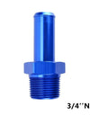WoWAutoPart NPT Straight To OD Hose End Barb Adapter Fitting Hose Nipple To NPT Blue