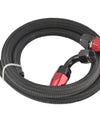 WoWAutoPart 3.28 ft Nylon and Stainless Steel Braided Fuel Line Kit Red Black