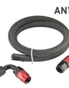 WoWAutoPart 3.28 ft Nylon and Stainless Steel Braided Fuel Line Kit Red Black