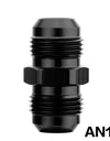 WoWAutoPart Straight AN Male To AN Male Coupler Flare Union Adapter Black