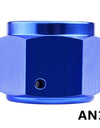 WoWAutoPart AN4-AN12 Female Flare End Cap Plug Oil Fuel Straight Fittings Blue