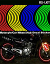 16 Strips Motocross Bike Motorcycle Wheel Tire Reflective Rim Sticker Safety Reflector 18" 4 Car Styling RS3-LKT013