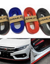 -2.5m Car Front Lip Bumper Carbon Fiber Style Modified Strip Sticker Protection RS-LKT006