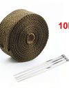 Heat Exhaust Thermo Turbo Wrap Tape 2" X 5M/10m Intake Intercooler Reflective Insulation Kit Refit Design RS-CR1007