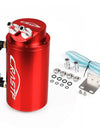 Universal Round Aluminum Oil Catch Can Tank Reservoir Racing Engine Fuel Tanks Black Red Blue Silver RS-OCC019