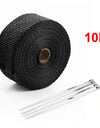 Universal 10M Heat Shield Thermo Turbo Wrap Tape For Motorcycle Exhasut Pipe Reflective Insulation Kit Refit Design RS-CR1007