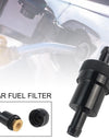 Car Fuel Filter 5/16 1/4 Two-caliber Oil Filter Polished Billet Aluminum Clean Washable Sintered Bronze Filtering Element Filter