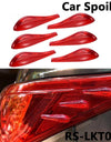 Red&white Universal Rubber Car taillight 3D Sticker  Decorate Airflow  Sticker Easy Install LS-LKT020