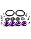 JDM Neo Chrome Quick Release Fasteners For Car Bumpers Trunk Fender Hatch Lids Kit RS-QRF001