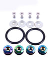 JDM Neo Chrome Quick Release Fasteners For Car Bumpers Trunk Fender Hatch Lids Kit RS-QRF001