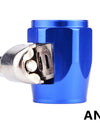 WoWAutoPart Oil Fuel Hose End Cover Clamp HEX Finisher Fitting Adapter Blue