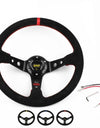 Universal Car Auto Racing Steering Wheels 14inch 350mm OMP Deep Corn Drifting Suede Leather Steering Wheel RS-STW011